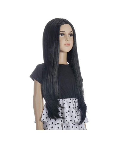 Long Straight Middle Parting Girls and Kids Halloween Costume Pretend Play Wig (Black) $38.87 Kids' Dress-Up Accessories