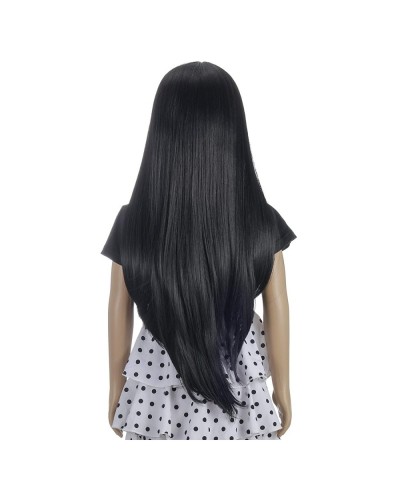 Long Straight Middle Parting Girls and Kids Halloween Costume Pretend Play Wig (Black) $38.87 Kids' Dress-Up Accessories