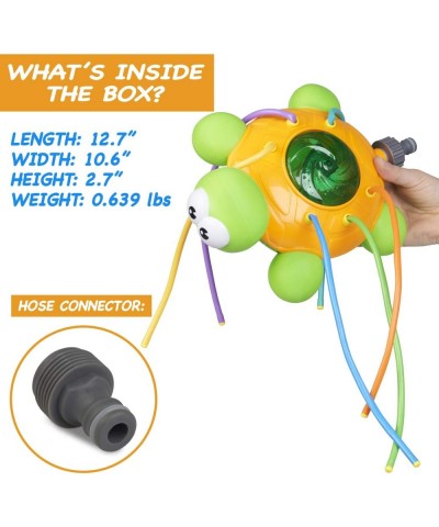 Outdoor Water Spray Sprinkler for Kids and Toddlers - Backyard Spinning Turtle Sprinkler Toy w/ Wiggle Tubes - Splashing Fun ...