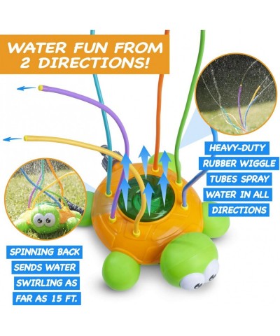 Outdoor Water Spray Sprinkler for Kids and Toddlers - Backyard Spinning Turtle Sprinkler Toy w/ Wiggle Tubes - Splashing Fun ...