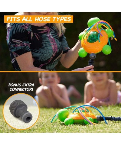 Outdoor Water Spray Sprinkler for Kids and Toddlers - Backyard Spinning Turtle Sprinkler Toy w/ Wiggle Tubes - Splashing Fun ...