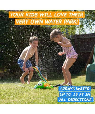 Outdoor Water Spray Sprinkler for Kids and Toddlers - Backyard Spinning Turtle Sprinkler Toy w/ Wiggle Tubes - Splashing Fun ...