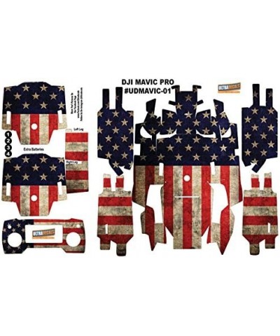 American USA Flag DJI Mavic Pro Skin Wrap Decal Sticker Battery Body $43.63 Remote & App Controlled Vehicles