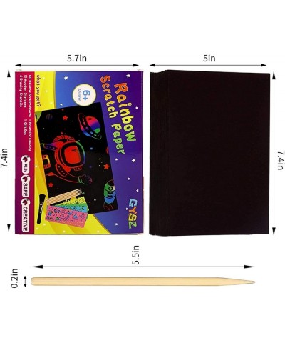 Scratch Paper Scratch Art Notebook Children's Scratch Art Rainbow Scratch Paper Children's Rainbow Magic Notes Birthday Gifts...