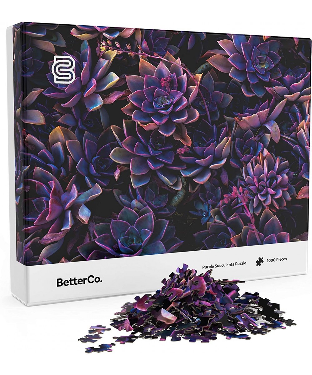 Purple Succulents 1000 Piece - Difficult Jigsaw Puzzles 1000 Pieces - Challenge Yourself with 1000 Piece Puzzles for Adults T...