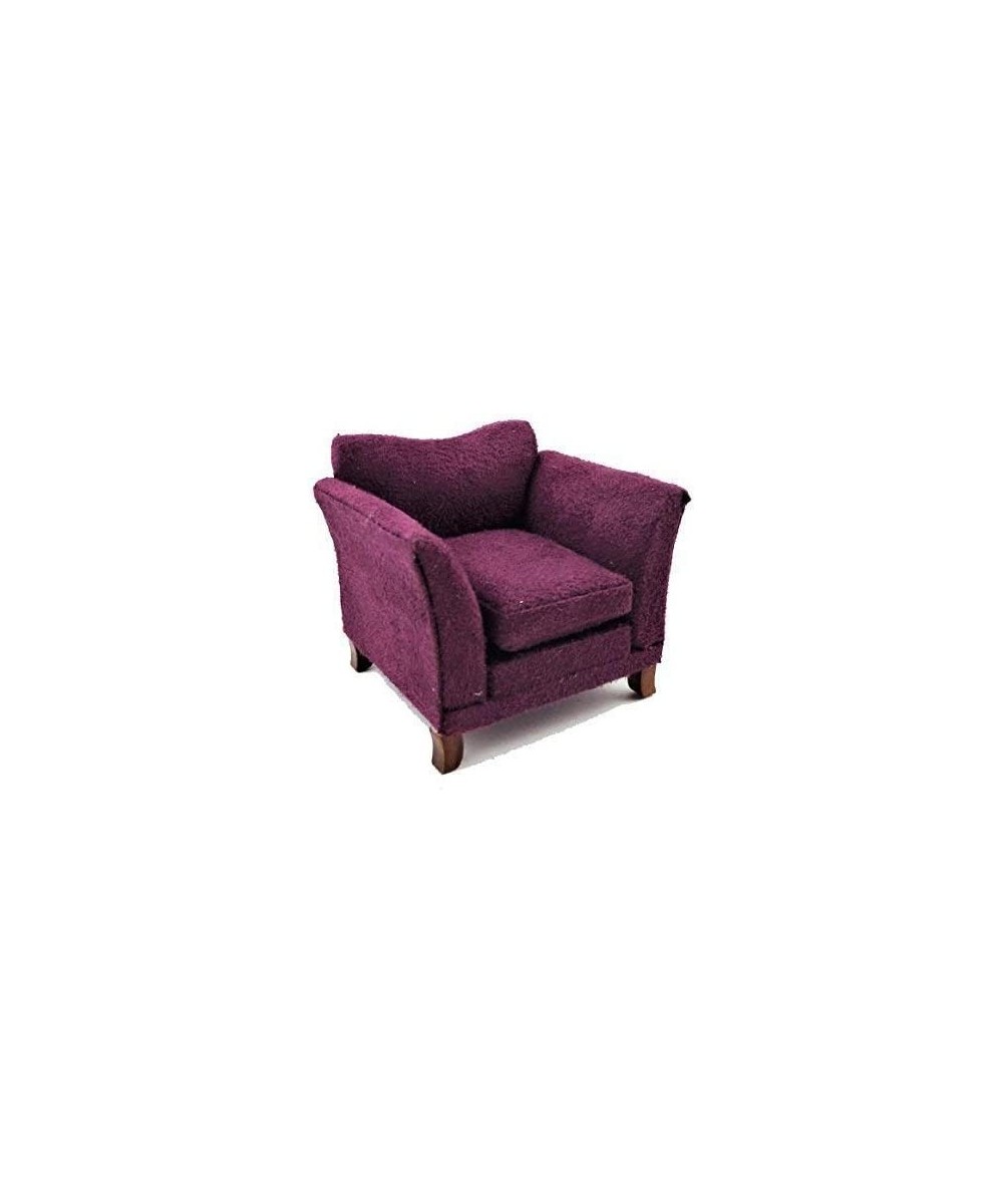 Jane Dollhouse Modern Purple Armchair Contemporary Living Furniture $55.81 Dollhouse Accessories