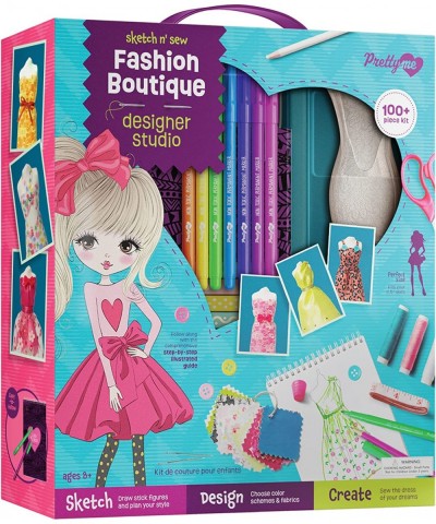 Fashion Design Studio - Sewing Kit for Kids - Girls Arts & Crafts Kits Age 6 7 8 9 10-12 - Learn to Sketch & Sew with Real De...