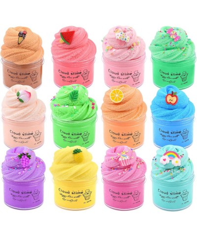 Super Slime with 12 Pack Premium Cloud Slime Kit Include Candy Ice Cream Cute Slime Charms Mini Slime Putty Toy for Girls Boy...