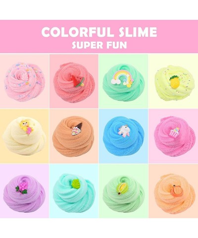 Super Slime with 12 Pack Premium Cloud Slime Kit Include Candy Ice Cream Cute Slime Charms Mini Slime Putty Toy for Girls Boy...