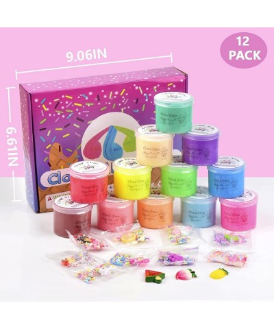 Super Slime with 12 Pack Premium Cloud Slime Kit Include Candy Ice Cream Cute Slime Charms Mini Slime Putty Toy for Girls Boy...