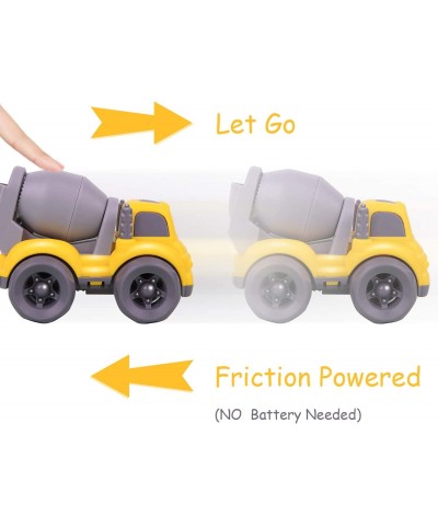 Toddler Car Toys for 1-2 Year Old Kids Small Friction Construction Truck Set Mini Push Go Rescue Vehicle Little Dump Garbage ...