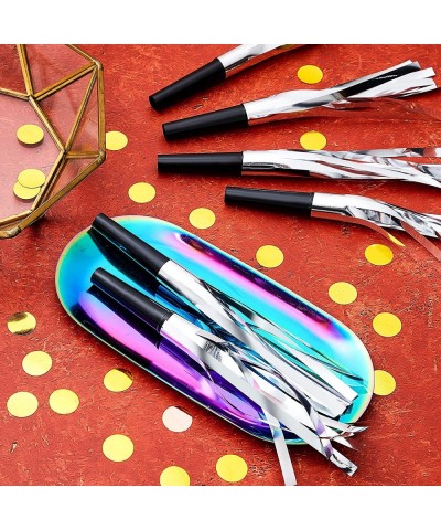 24 Pieces Silver Noise Makers Glitter Noise Makers Metallic Fringed Party Blowers for Adults Birthday Sporting Events 2023 Ne...