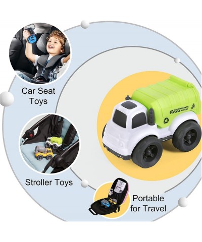 Toddler Car Toys for 1-2 Year Old Kids Small Friction Construction Truck Set Mini Push Go Rescue Vehicle Little Dump Garbage ...