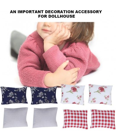 8pcs Dollhouse Pillow 1:12 Miniature Simulated Pillow Cushions Dollhouse Furniture Decoration Toy Accessory (Sofa Pillow) $21...