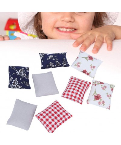 8pcs Dollhouse Pillow 1:12 Miniature Simulated Pillow Cushions Dollhouse Furniture Decoration Toy Accessory (Sofa Pillow) $21...