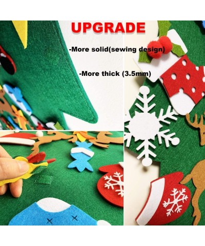 DIY Felt Christmas Tree Crafts Set 3.2FT with 32Pcs Ornaments Xmas Decoration Home Wall Hanging Children's Felt Craft Kits Ne...