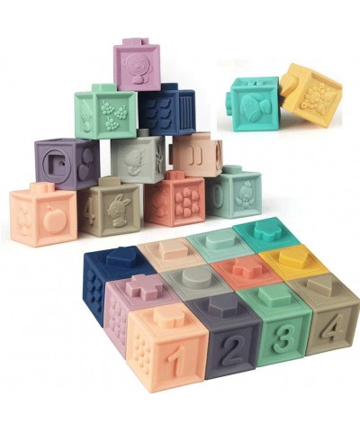 Soft Stacking Blocks for Baby Montessori Sensory Infant Bath Toys for Toddlee Toddlers Babies 6 9 Month 1 2 Year Old $27.65 E...