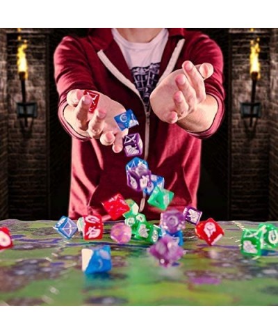 Dice Wars: Heroes of Polyhedra - Tabletop Strategy Board Game for 2-4 Players with Illustrated Cards Miscellaneous Dice Set a...