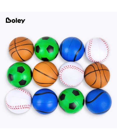 Foam Stress Ball and Bounce Ball Set - 12 Pack Small Stress Balls for Kids and Adults - Anxiety ADHD Autism and Stress Relief...