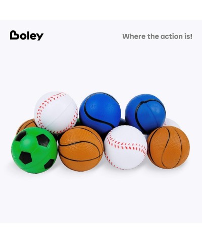 Foam Stress Ball and Bounce Ball Set - 12 Pack Small Stress Balls for Kids and Adults - Anxiety ADHD Autism and Stress Relief...