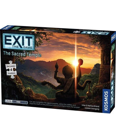 Exit: The Sacred Temple (with Jigsaw Puzzles) | Exit: The Game - A Kosmos Game | Family-Friendly Jigsaw Puzzle-Based at-Home ...