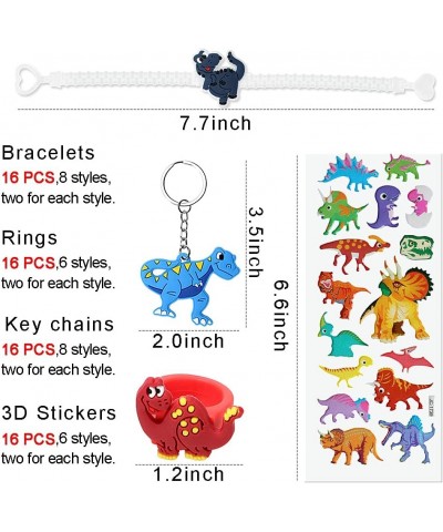 64pcs Dinosaur Party Favors Kids Dino Birthday Gift Toys Boy Girl Dinosaur Party Candy Treat Goodie Bag Pinata Fillers Carniv...