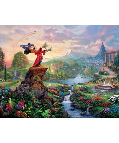 THOMAS KINKADE FANTASIA LADY & THE TRAMP WINNIE THE POOH TANGLED DISNEY DREAMS COLLECTION 4 IN 1 JIGSAW PUZZLE SET 500 pieces...