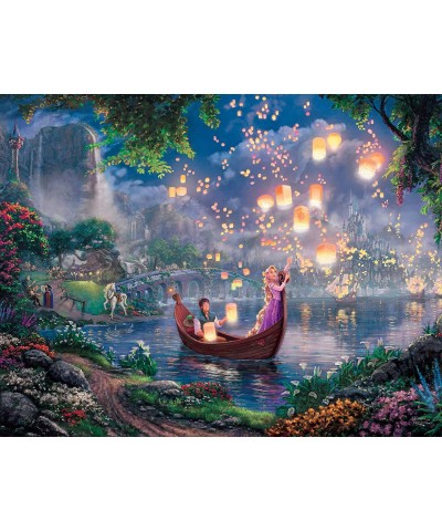 THOMAS KINKADE FANTASIA LADY & THE TRAMP WINNIE THE POOH TANGLED DISNEY DREAMS COLLECTION 4 IN 1 JIGSAW PUZZLE SET 500 pieces...