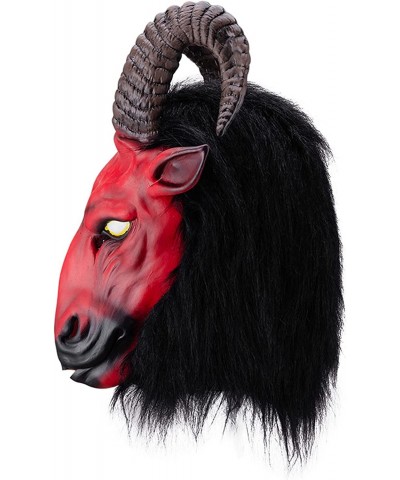 Full Head Halloween Red Goat Mask Scary Satanic Mask for Halloween Cosplay Masquerade Costume Party Horror Evil Goat Mask $56...