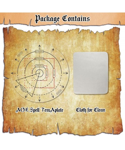 Spell AOE Damage Marker DND Area Effect Template - 1" Grid or Hex Tabletop Game Mat RPG Gaming Accessories for Dungeons and D...