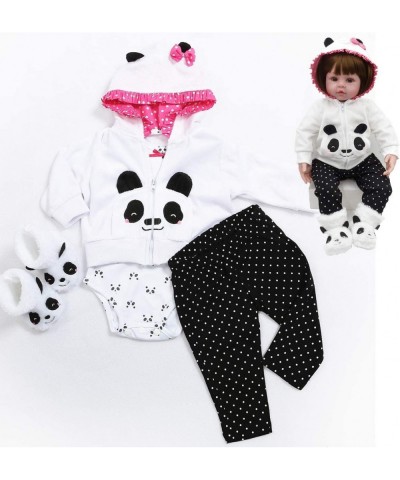 Reborn Baby Girl Dolls Clothes 18 inch Panda Outfits Accesories for 17-19 inch Reborns Doll Newborn Baby Girl Matching Clothi...