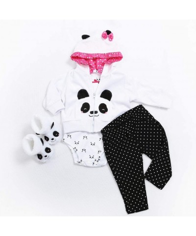 Reborn Baby Girl Dolls Clothes 18 inch Panda Outfits Accesories for 17-19 inch Reborns Doll Newborn Baby Girl Matching Clothi...