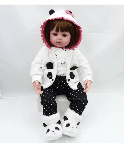 Reborn Baby Girl Dolls Clothes 18 inch Panda Outfits Accesories for 17-19 inch Reborns Doll Newborn Baby Girl Matching Clothi...