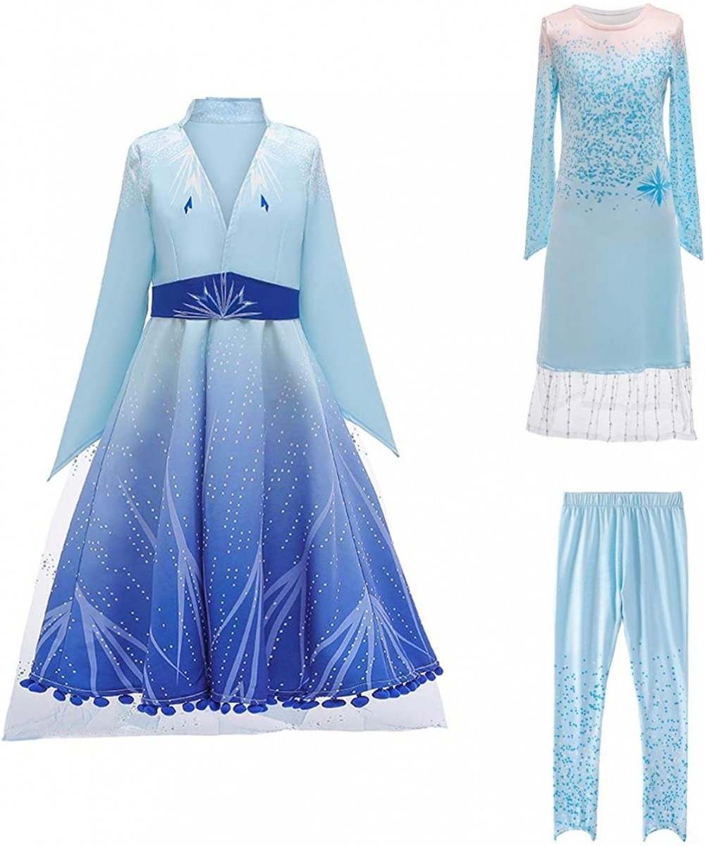 Princess Dress for Girls Halloween Carnival Party Cosplay Dress Up Costumes Blue $55.52 Kids' Costumes