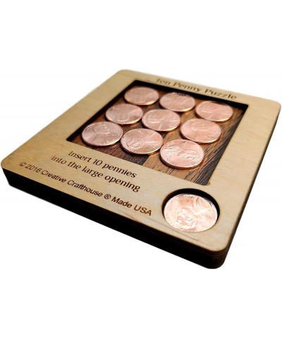 10 Penny Puzzle - A Circle Packing Problem - Ten Mint Pennies are Included $18.29 Brain Teaser Puzzles