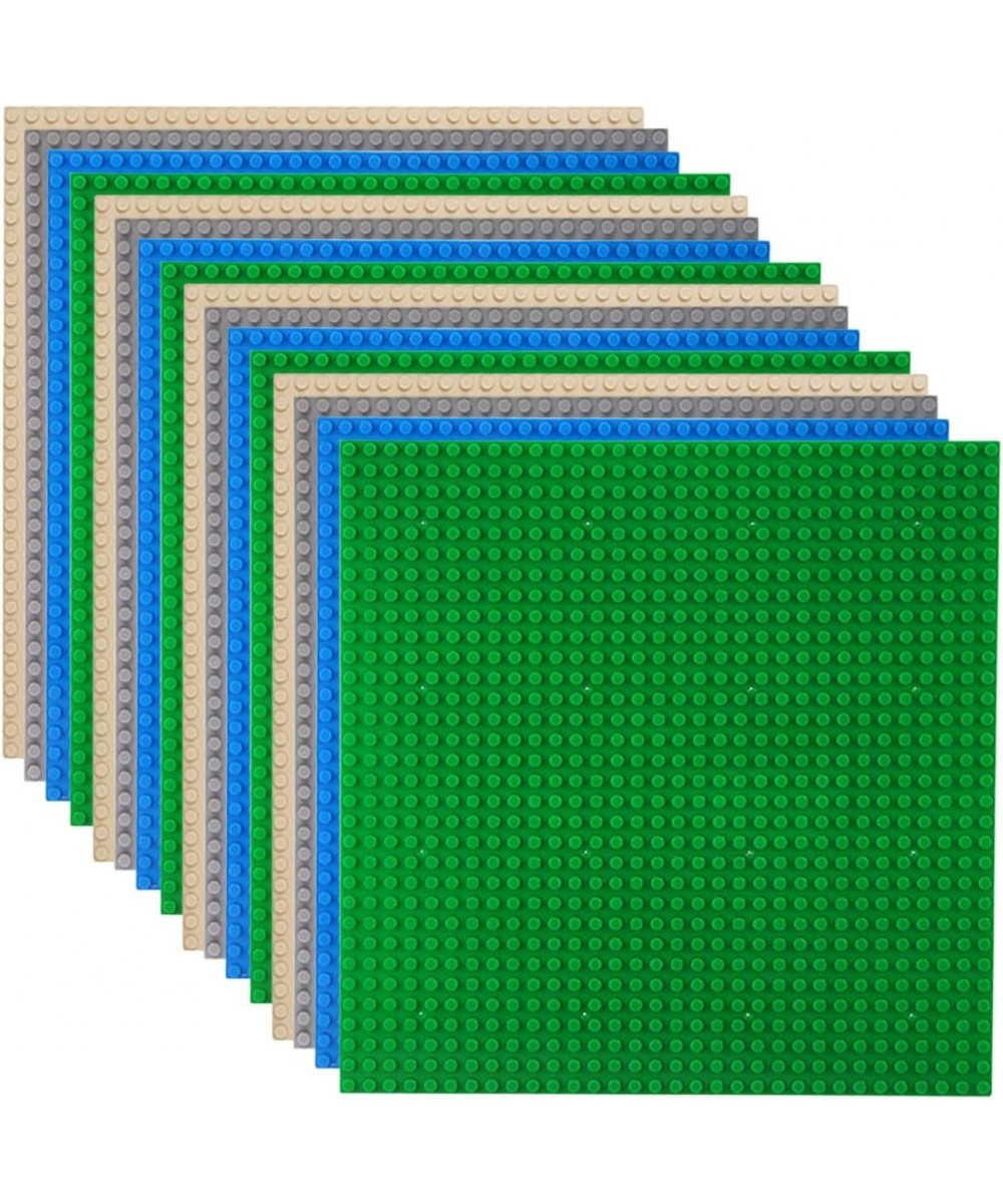 16 Pcs Classic Baseplates Building Plates for Building Bricks 100% Compatible with All Major Brands-Baseplate 10" x 10" (Mult...