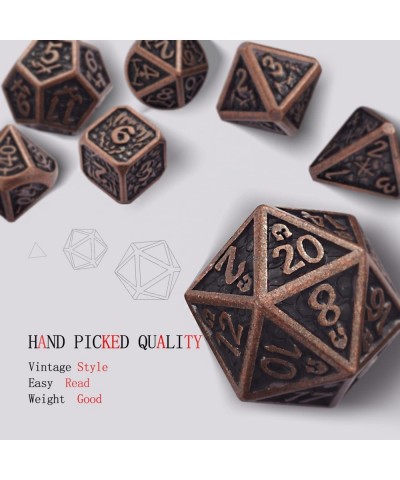 DND Metal Dice Set Polyhedral Dungeons and Dragons Dice 7PCS D&D dice Suitable for RPG Dice Game(with Storage Bag&Gift Case) ...