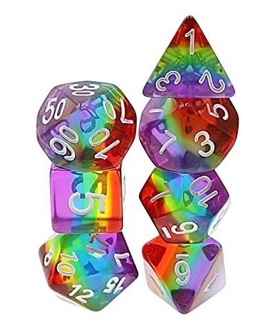 DND Dice Set RPG Rainbow Dice for D&D Dungeons and Dragons Pathfinder Role Playing Game Table Games 5 Colors Transparent Dice...