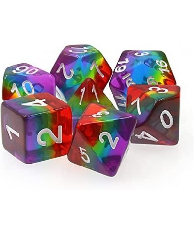 DND Dice Set RPG Rainbow Dice for D&D Dungeons and Dragons Pathfinder Role Playing Game Table Games 5 Colors Transparent Dice...