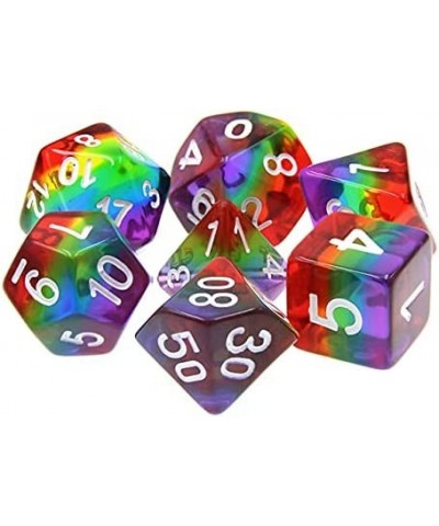 DND Dice Set RPG Rainbow Dice for D&D Dungeons and Dragons Pathfinder Role Playing Game Table Games 5 Colors Transparent Dice...