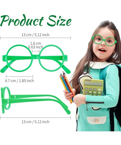 10 Pcs Green Round Frame Glasses No Lenses Wizard Glasses Stylish Dress up Glasses for Kids Halloween Costume Birthday Cospla...