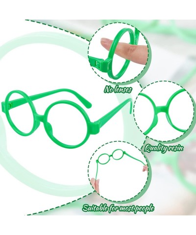 10 Pcs Green Round Frame Glasses No Lenses Wizard Glasses Stylish Dress up Glasses for Kids Halloween Costume Birthday Cospla...