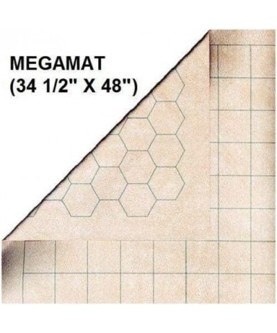 Megamat – Vinyl RPG Megamat – Smooth & Tough – 34.5 inches x 48 inches – Reversible 1-inch Squares & 1-inch Hexes – TTRPG RPG...