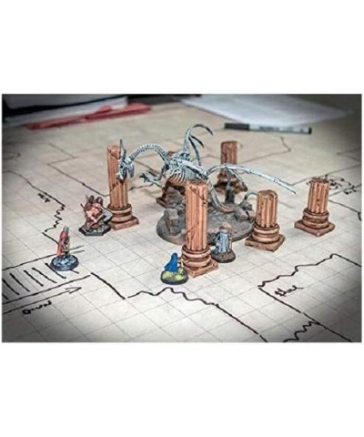 Megamat – Vinyl RPG Megamat – Smooth & Tough – 34.5 inches x 48 inches – Reversible 1-inch Squares & 1-inch Hexes – TTRPG RPG...