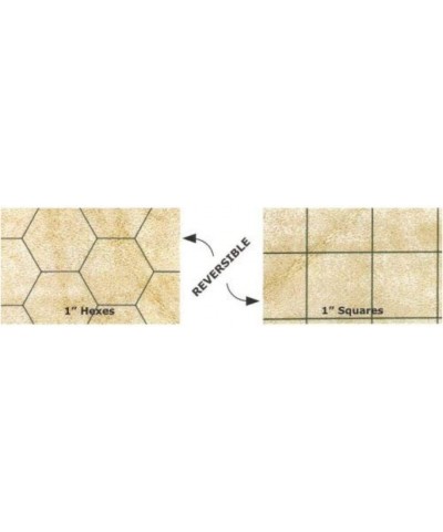 Megamat – Vinyl RPG Megamat – Smooth & Tough – 34.5 inches x 48 inches – Reversible 1-inch Squares & 1-inch Hexes – TTRPG RPG...