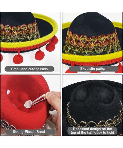 Mini Mexican Sombrero Hats 4Pcs Cute Straw Sombrero for Fun Mexican Theme and Fiesta Mexican Party Supplies Cinco de Mayo Hat...