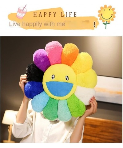 Colorful Plush Toy Sunflower Stuffed Doll Smiling Face Toy Cushion Pillow Home Bedroom Car Decoratio Ornaments Soft and Comfo...