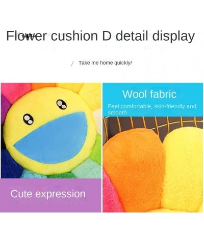 Colorful Plush Toy Sunflower Stuffed Doll Smiling Face Toy Cushion Pillow Home Bedroom Car Decoratio Ornaments Soft and Comfo...