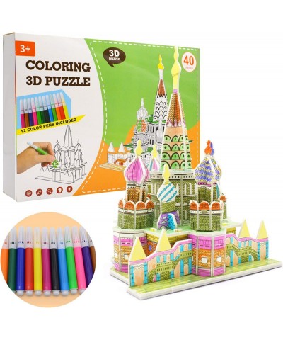 3D Puzzle Set Art and Craft Coloring Painting 3D Puzzle Arts and Crafts for Kids Age 7 8 9 10 11 12. Fun Creative DIY Toys Gi...