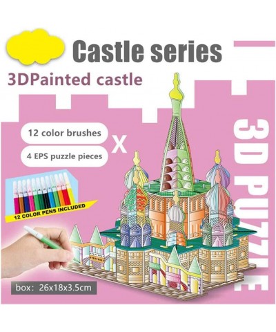 3D Puzzle Set Art and Craft Coloring Painting 3D Puzzle Arts and Crafts for Kids Age 7 8 9 10 11 12. Fun Creative DIY Toys Gi...